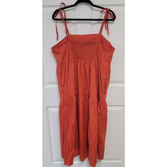 Who What Wear Sleeveless Baby Doll High Low Sundress Red Clay Women's Size XXL - Picture 6 of 11
